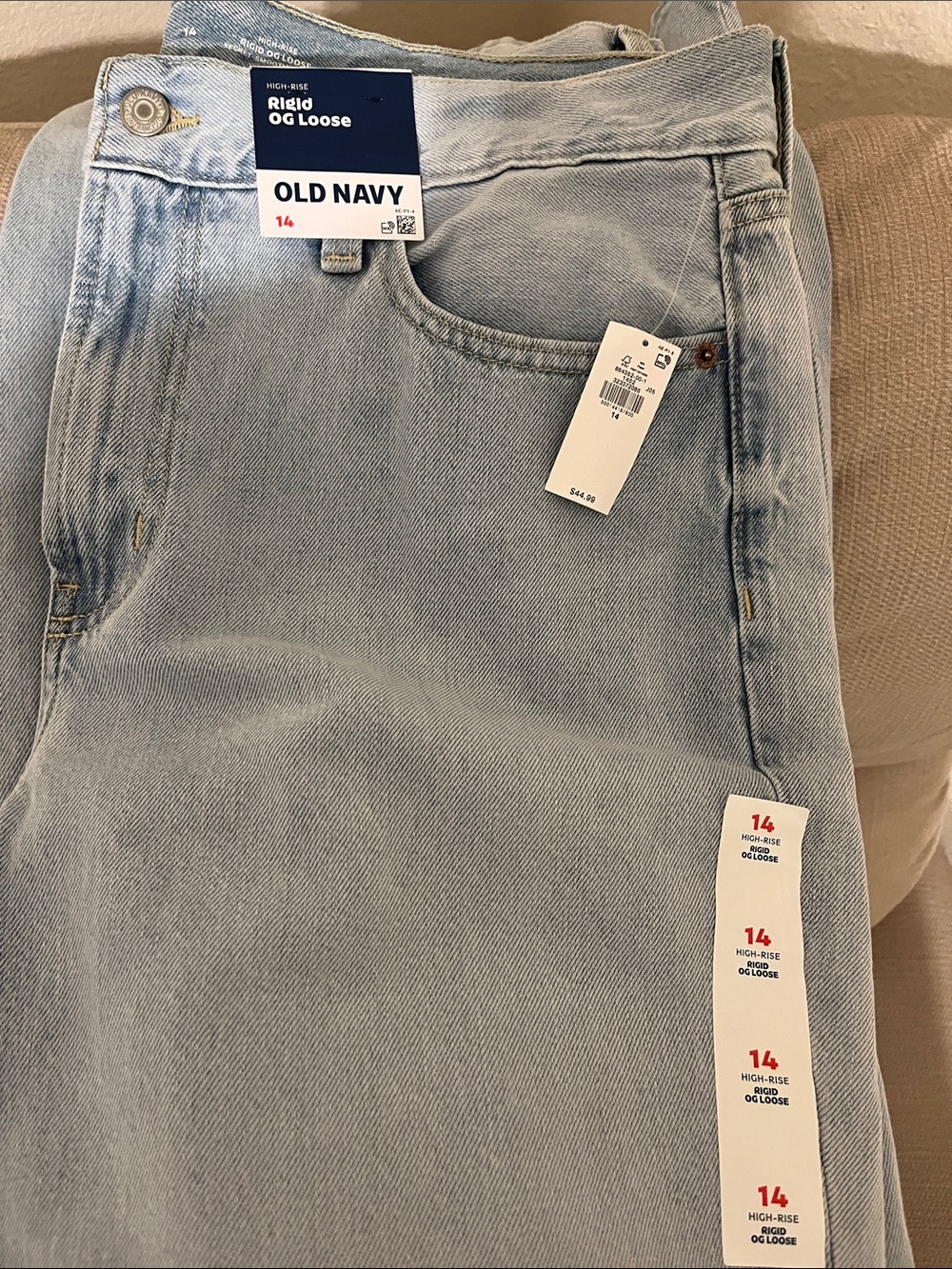 Old Navy Light Blue High-Rise OG Loose Jeans